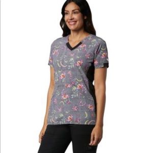 Floral scrub top